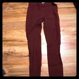 Maroon jeans